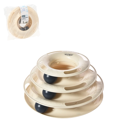 Interaktywna wieża z piłeczkami dla kotów