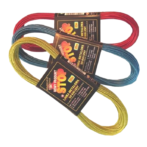 Metalowa linka do prania 20 m z rdzeniem stalowym i powłoką PVC