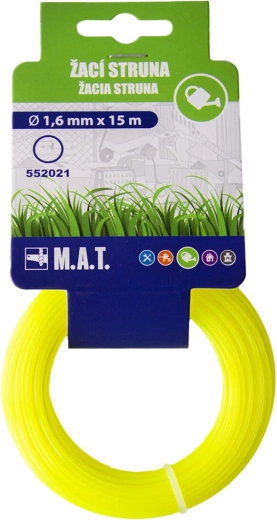 Zapasowa żyłka tnąca okrągła 1,6 mm, 15 m, żółta