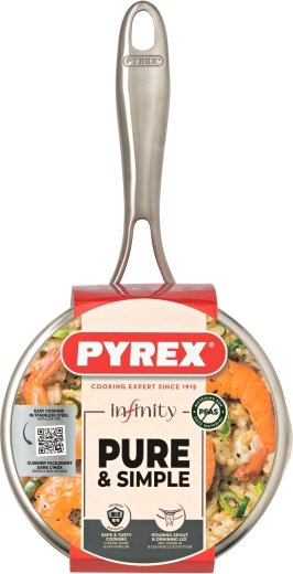Rondel Infinity ze stali nierdzewnej ze szklaną pokrywką 16 cm, 1,25 l
