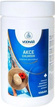 Chlorszok granulat do szybkiej dezynfekcji basenu 1 kg VODNÁŘ