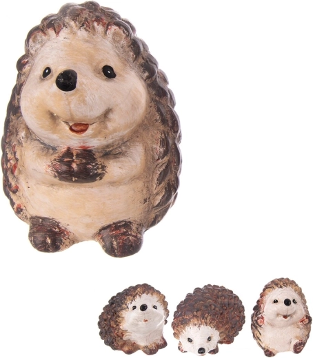 Terakotowy jeż brązowy 8 cm