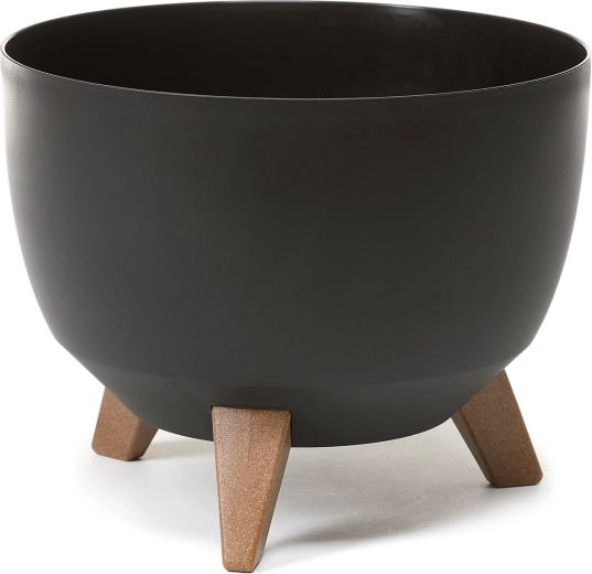 Doniczka na nóżkach ROMA 33 cm, czarna