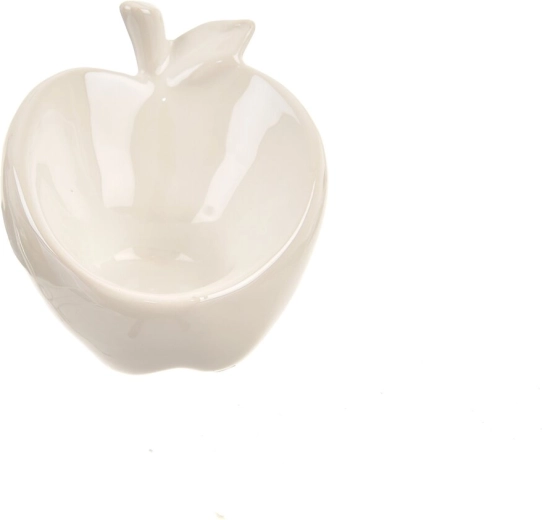 Ceramiczny świecznik jabłko – biała perła