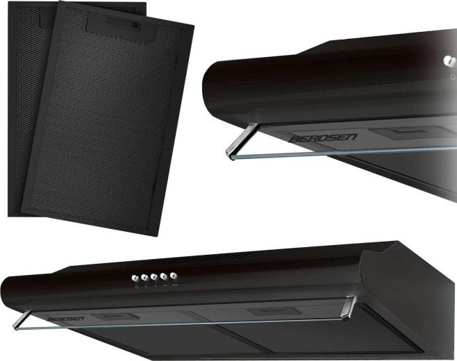 Okap podszafkowy 50 cm BERDSEN BE-10A czarny