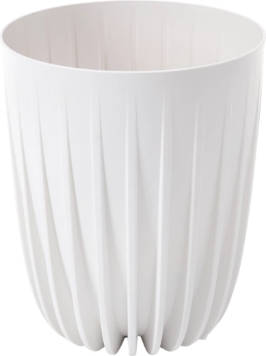 Doniczka Mira 30 cm biała z wkładem