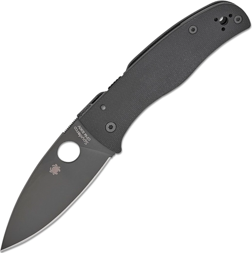 Spyderco Bodacious All Black nóż składany EDC 9,2 cm z powłoką DLC i rękojeścią G10