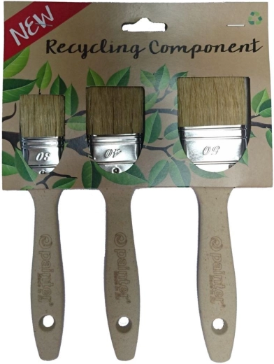 Zestaw płaskich pędzli malarskich ECO RECYCLING 30/40/50 mm