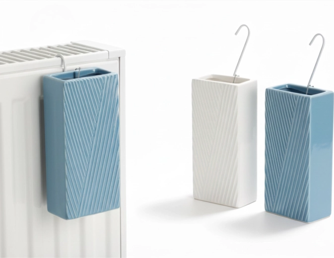 Ceramiczny nawilżacz na grzejnik w paski, mix kolorów – zestaw 6 szt.