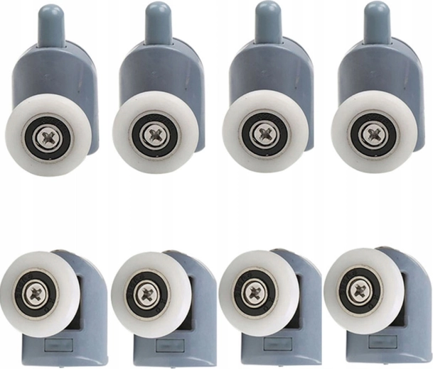 Zestaw rolek do kabiny prysznicowej 8 szt., średnica 25 mm