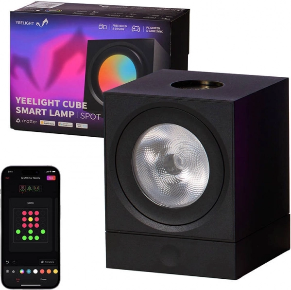 Yeelight Cube Smart Lamp Spot – baza dla modularnego oświetlenia gamingowego