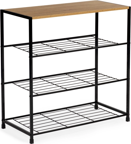 Loftowy stojak na buty z 3 poziomami MODERN HOME