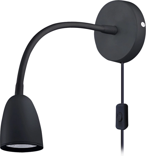 Solight LED lampka ścienna z funkcją ściemniania, 4 W, 280 lm, 3000 K, czarna