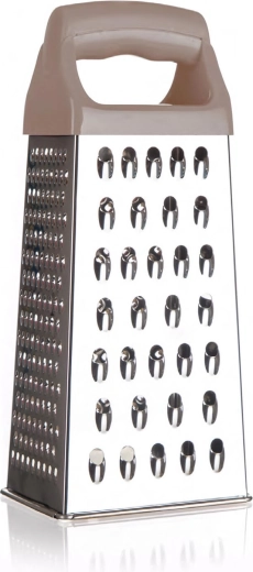 Czterostronna piramidowa tarka ze stali nierdzewnej 21 cm z plastikową rączką Latte CULINARIA