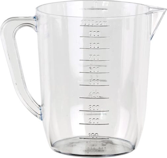 Plastowa miarka z dzióbkiem TORO 1 l