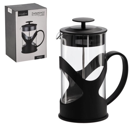 French press do kawy i herbaty 1000 ml z borokrzemowego szkła