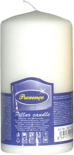 Parafinowa świeca walec biała 6,3 × 12,5 cm