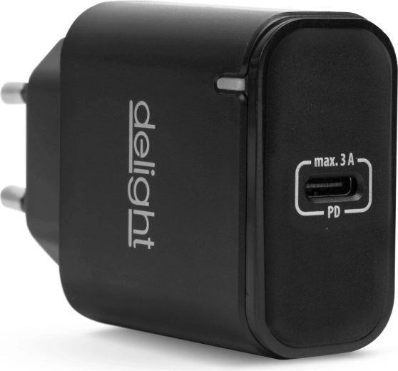 Ładowarka sieciowa USB-C PD 20 W, czarna