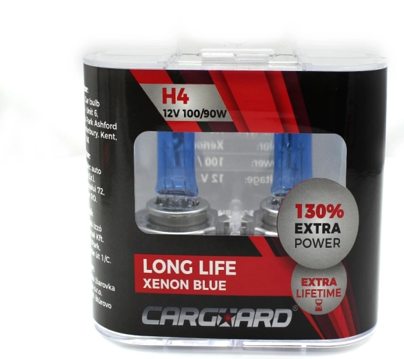 Żarówka halogenowa CARGUARD H4 Long Life Xenon Blue 12 V 100/90 W - 1 sztuka