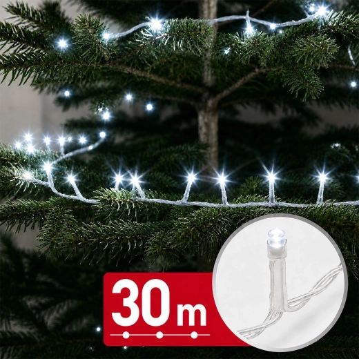 Łańcuch świetlny LED ze światłem białym zimnym, 30 m, 600 LED
