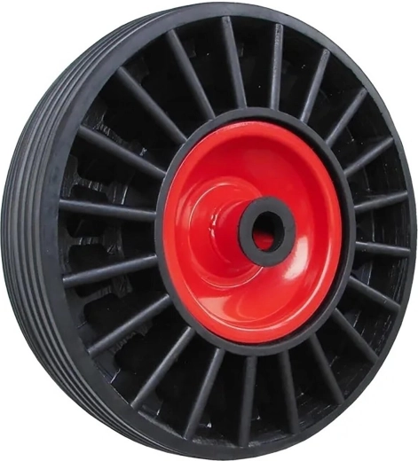 Pełne metalowe koło do wózka ręcznego 250 mm, piasta 20 mm