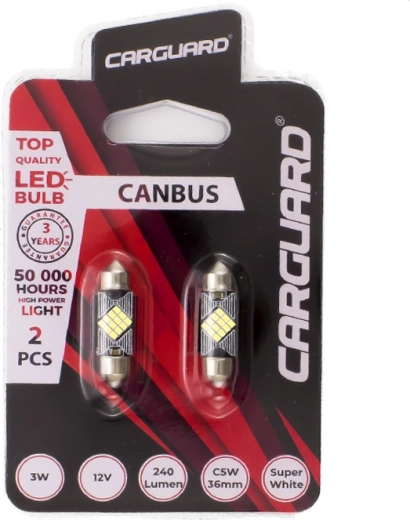 Żarówka LED CARGUARD Canbus Sofit 39 mm C5W, 3 W