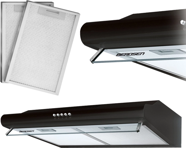 Okap podszafkowy 50 cm BERDSEN BE-10A czarny