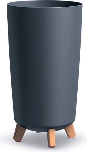 Doniczka na nóżkach Gracia Tubus Slim 24 cm antracyt