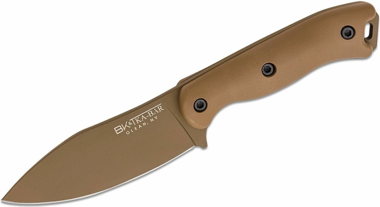 KA-BAR Becker Nessmuk uniwersalny nóż 11 cm, piaskowy brąz, Zytel, polimerowa pochwa