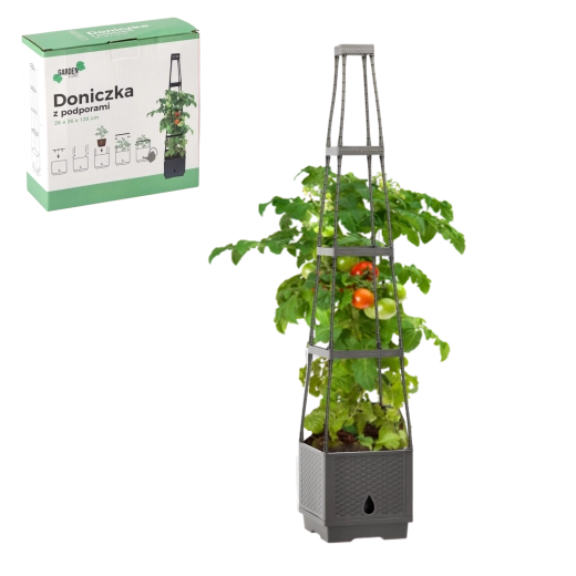 Doniczka z podporami 26 × 26 × 126 cm