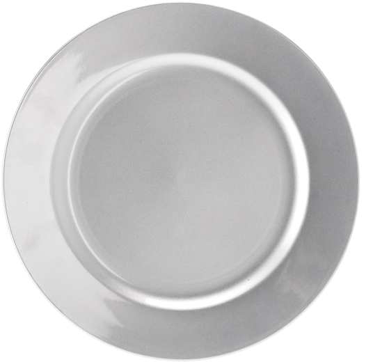 Srebrna okrągła taca 33 cm z polipropylenu
