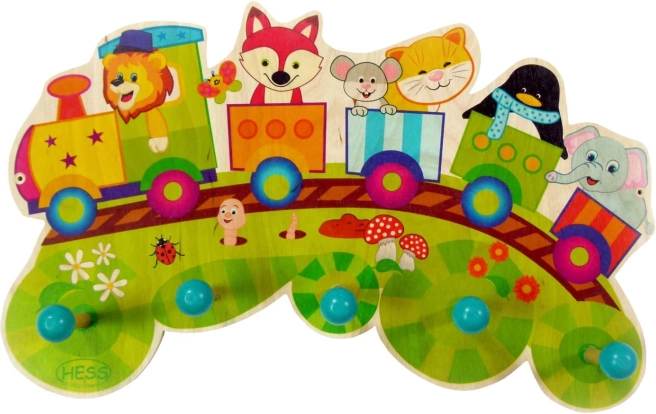 Wieszak pociąg ze zwierzątkami