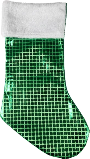 Zielona skarpeta świąteczna 43 cm