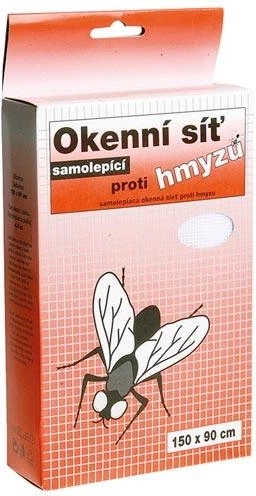 Samoprzylepna siatka okienna przeciw owadom 150 × 180 cm (włókno szklane, biała)