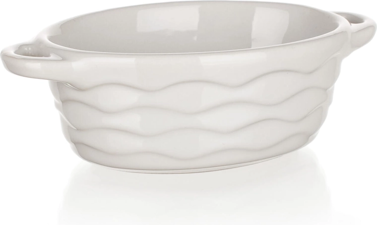 Owalne naczynie żaroodporne ceramiczne 15 × 9 cm Culinaria białe