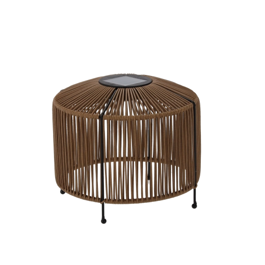 Brązowa solarna latarnia LED 18 cm
