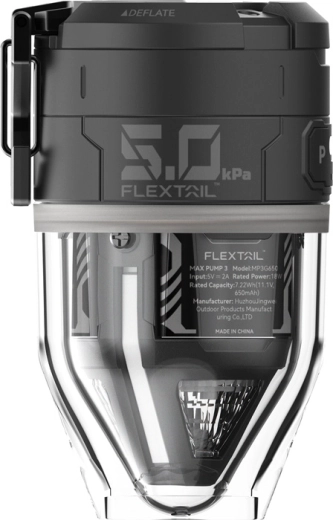 Flextail Max Pump 3 przenośna elektryczna pompka z lampką, czarna