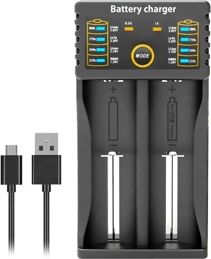 LiitoKala Lii-202 inteligentna ładowarka akumulatorów z funkcją powerbanku - 1 szt.