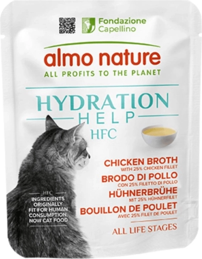 Almo Nature HFC Hydratation Help dla kotów – bulion drobiowy 50 g