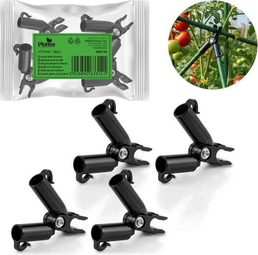 Zawieszane łączniki typu A do prętów 11 mm, 4 szt. – czarne