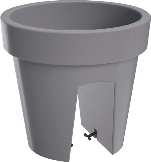 Doniczka na balustradę Lofly Railing 24,5 cm – szary kamień