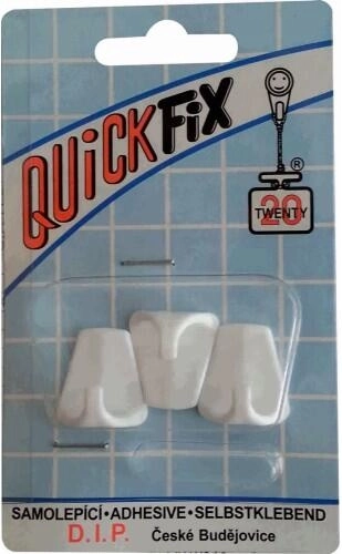 Samoprzylepne plastikowe haczyki białe (3 szt.)