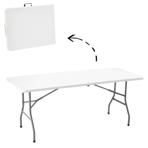 Składany stół turystyczny i cateringowy 180 × 70 × 74 cm