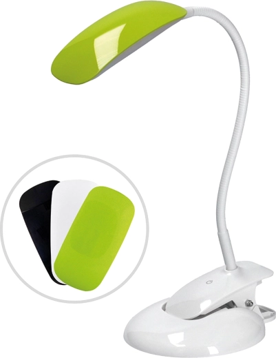 Solight ściemnialna lampka LED 2w1 z klipsem i podstawą, 5 W, 4000 K, z 3 osłonami