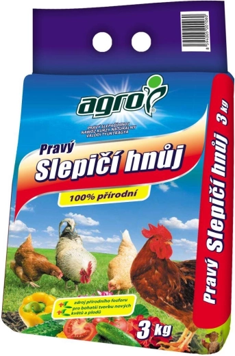 Prawdziwy kurzy nawóz 3 kg AGRO