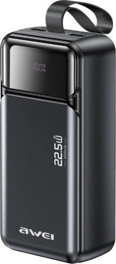 Powerbank Awei PA-105 40 000 mAh 22,5 W z PD i wyświetlaczem LED - 1 szt.