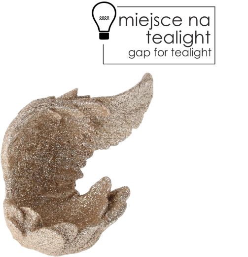 Świecznik na tealight Skrzydła – biała ceramiczna dekoracja