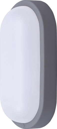 Solight owalna lampa LED zewnętrzna i wewnętrzna 20 W 1500 lm 4000 K IP54 26 cm szara