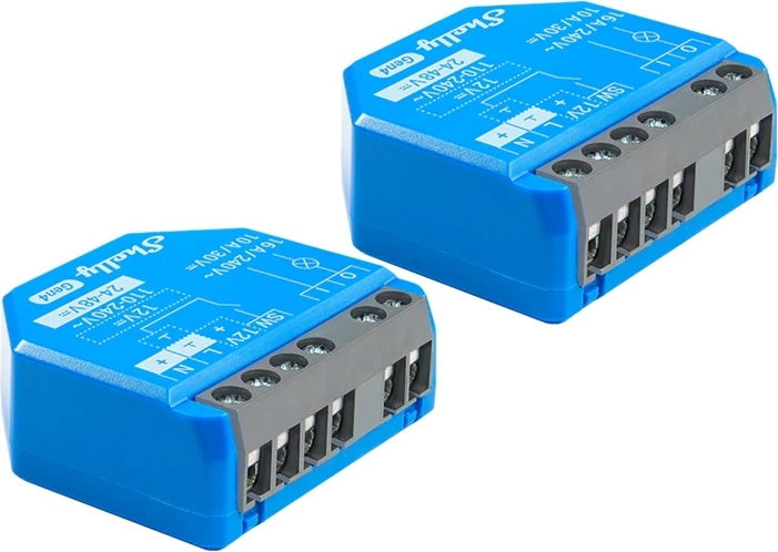 Zestaw 2 inteligentnych przekaźników Shelly 1 Gen4 z obsługą Zigbee i Matter