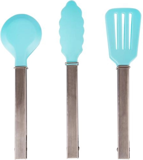 Szczypce do sałaty 18 cm Toro, nylon i stal nierdzewna, turkusowe